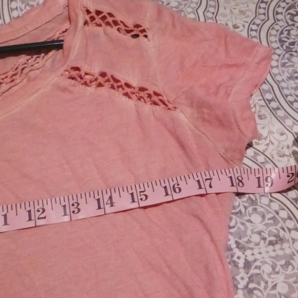 PEACH colored criss cross cutout top - Picture 11 of 12